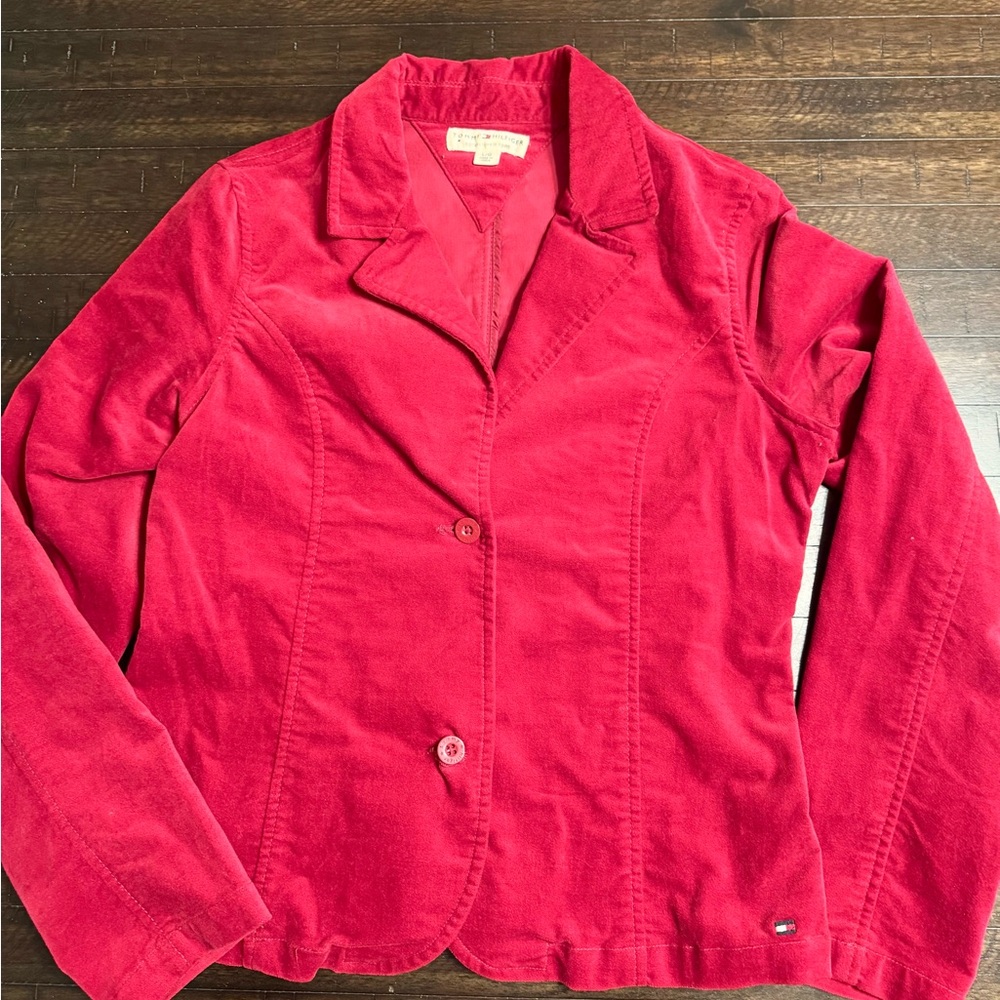 Y2K Tommy Hilfiger Women's  Red Blazer